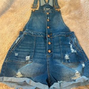 Mid rise Overalls Shorts